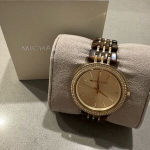 Michael Kors Gold and Brown Women's Watch